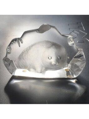 Mats Jonasson Crystal 🧊 Baby Seal Art Sculpture